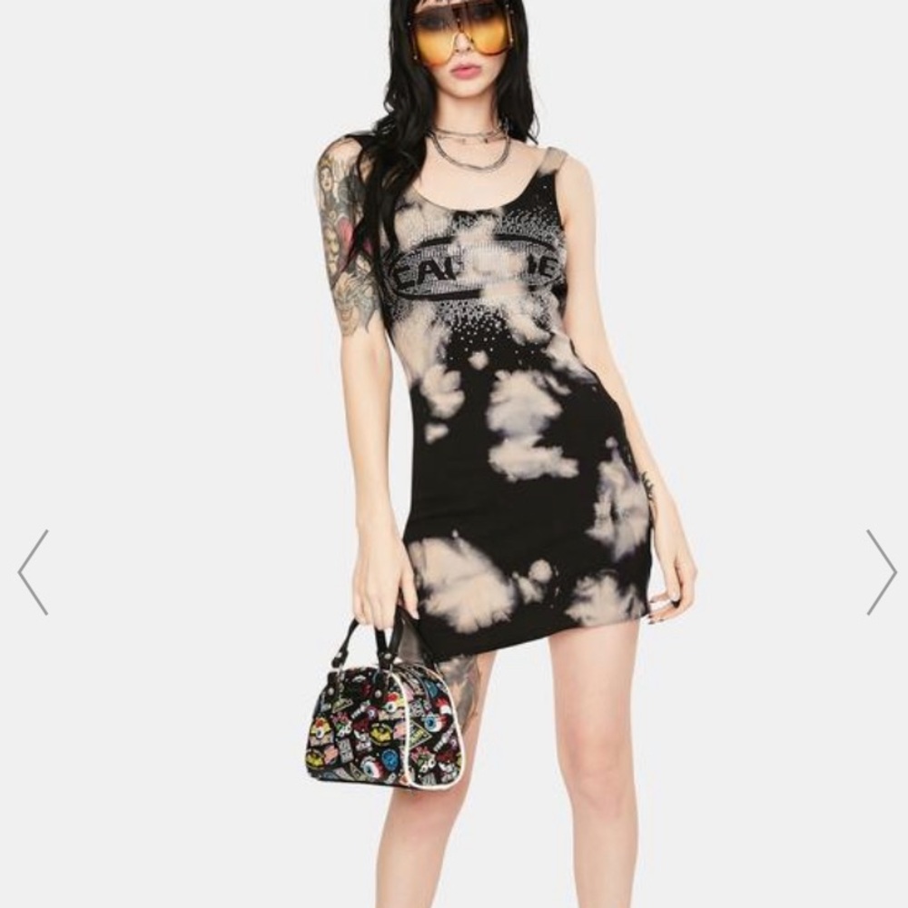 JADED LONDON RIBBED RACER DRESS